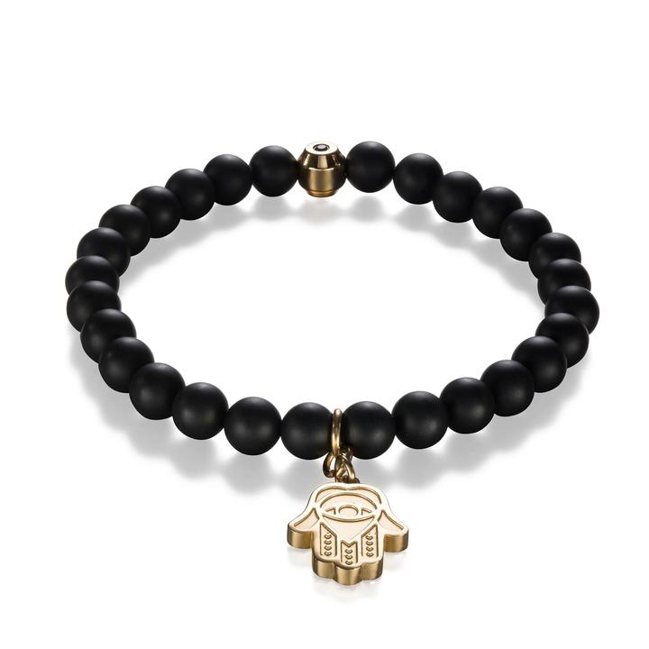 Gold Hand of Hamsa - Black
