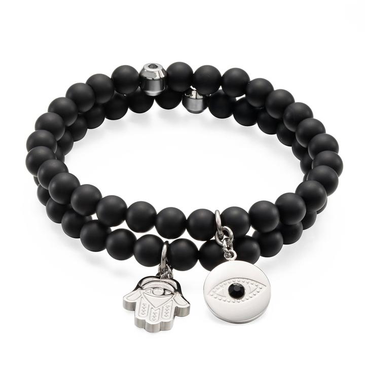 Silver Serenity Stack - Black